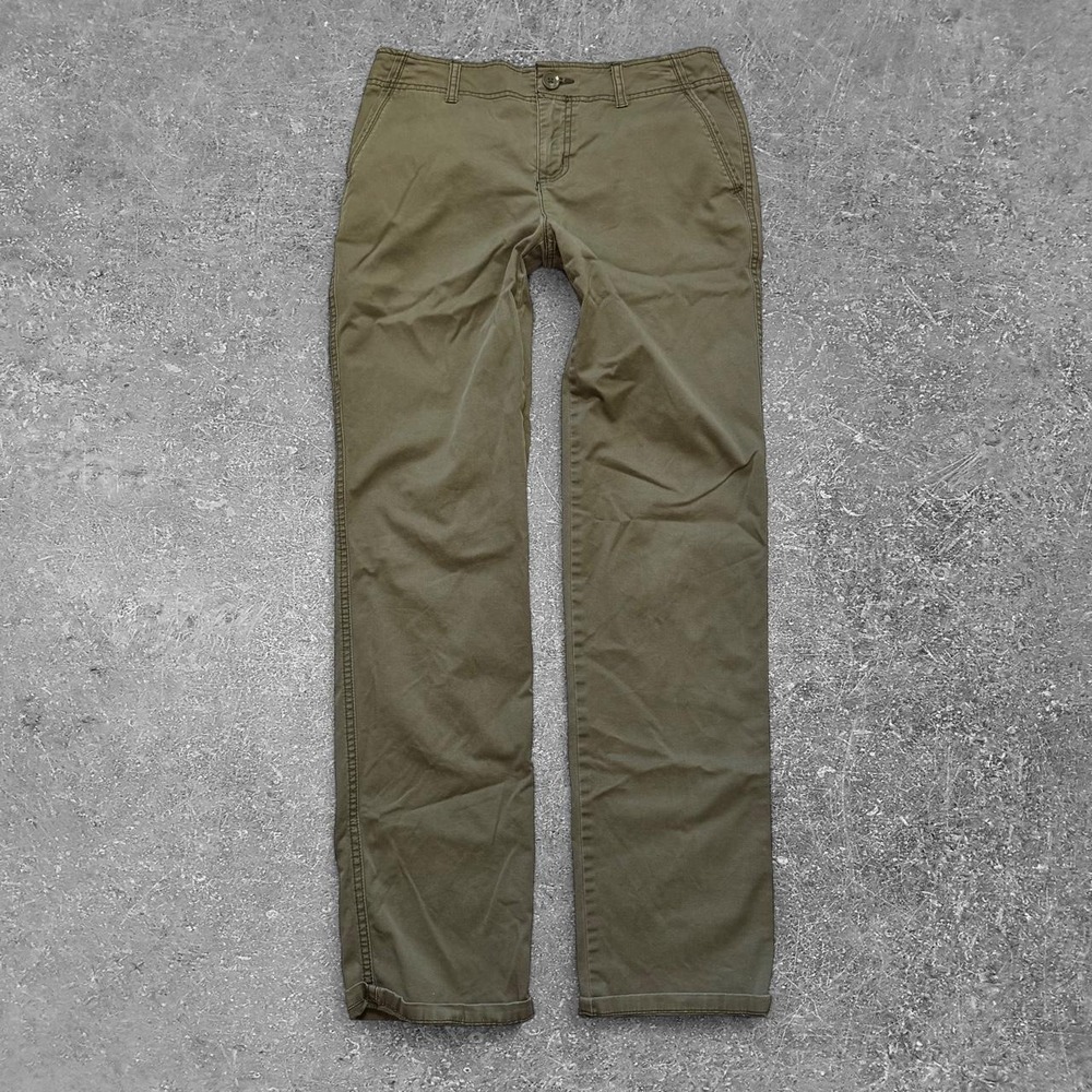 St. John's Bay Womens Size 4 Straight Leg Pants Khaki Green Casual Chino